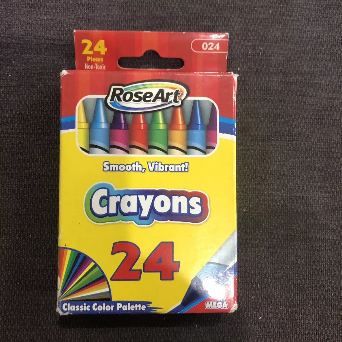 RoseArt Crayons 24 Color Pieces Brand New Fast Ship