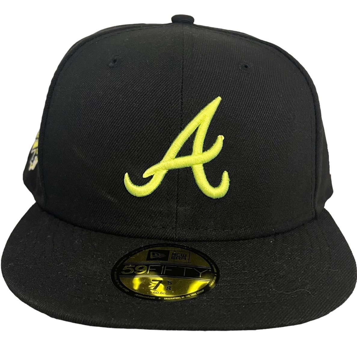 応援グッズ Atlanta Braves New Era 95 FIFTY 7 3/4 Atlanta Braves Fitted Hat Blue Size 7 3/4 New Era 59Fifty