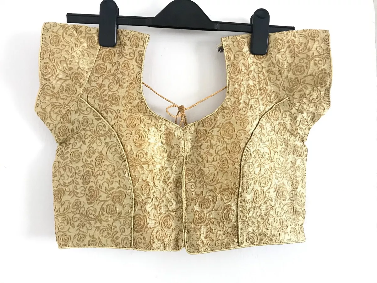 Gold choli best sale top