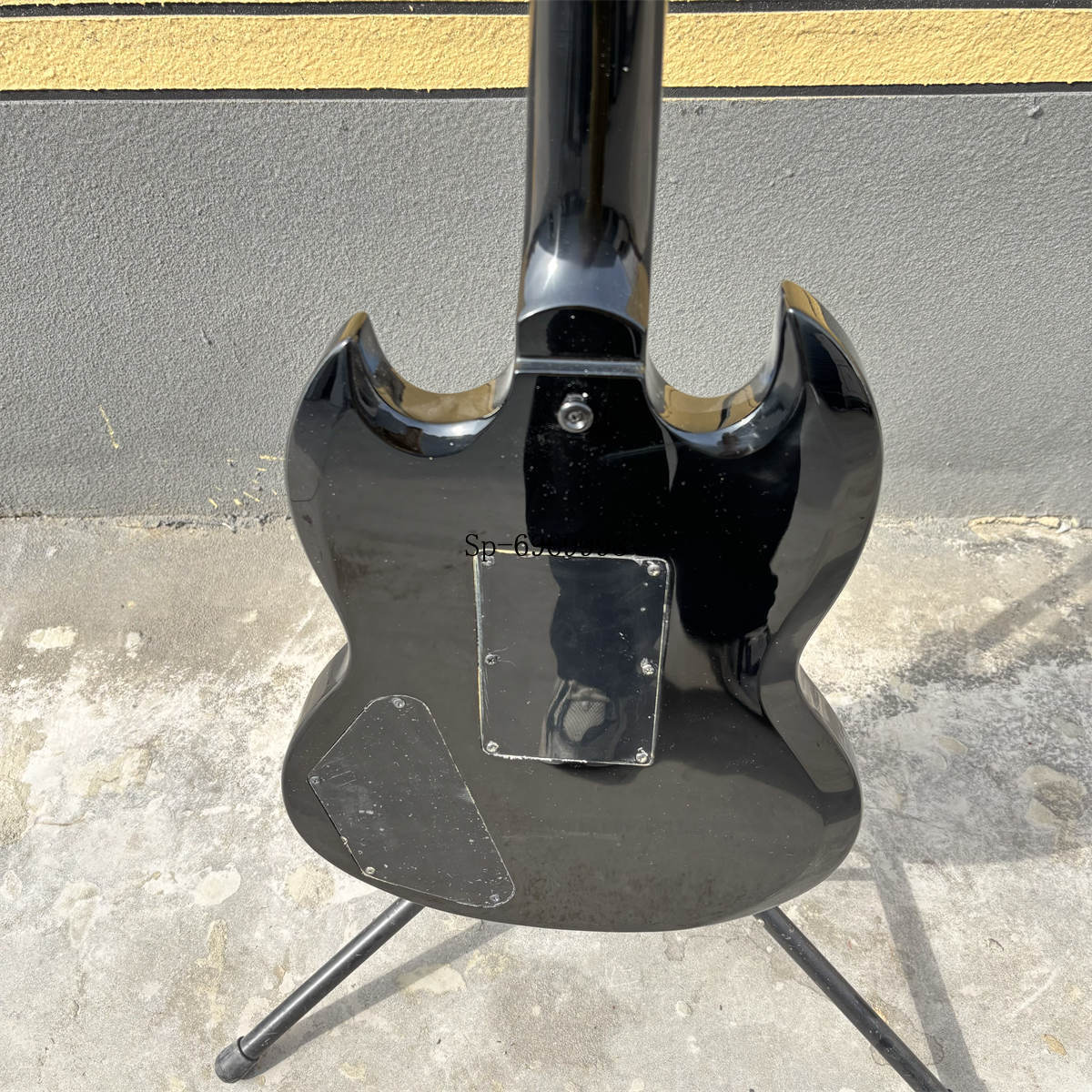 Black Electric Guitar H-H-H Pickups Floyd Rose Bridge Solid