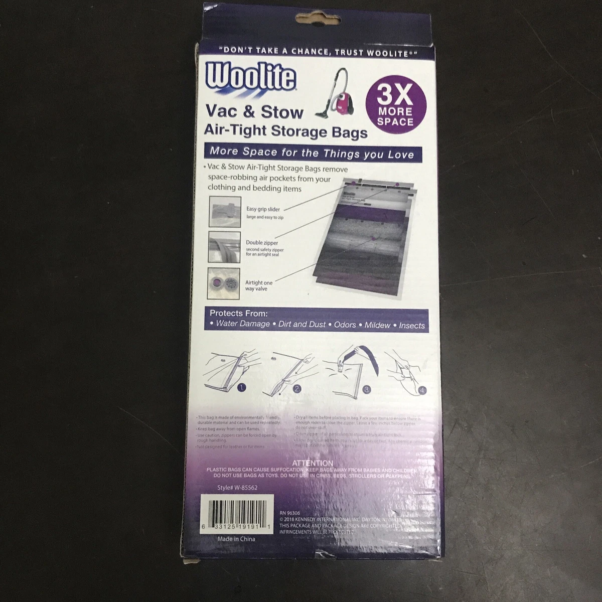 Woolite 2 Piece Air Tight x Large Vacuum Storage Bags