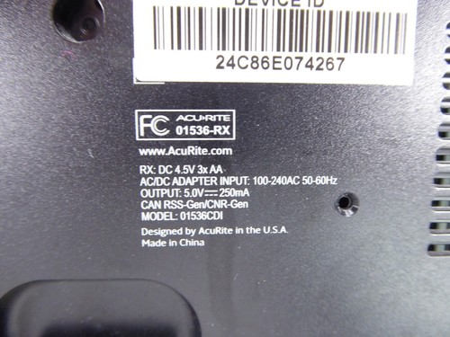 Acurite Weather Station 2 Color Displays Model 01536-RX + 02032C Stand Charger - Picture 5 of 7