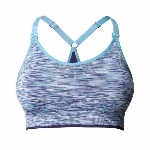 Hotmilk Vitality Yoga Bra M 34DD E F Sports Blue Drop Cup Nursing Maternity New - Picture 5 of 12