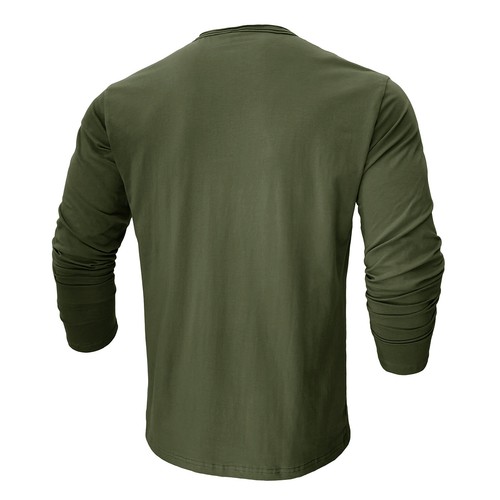 T-shirt uomo slim fit manica lunga girocollo casual elasticizzata blusa autunno - Foto 41 di 61