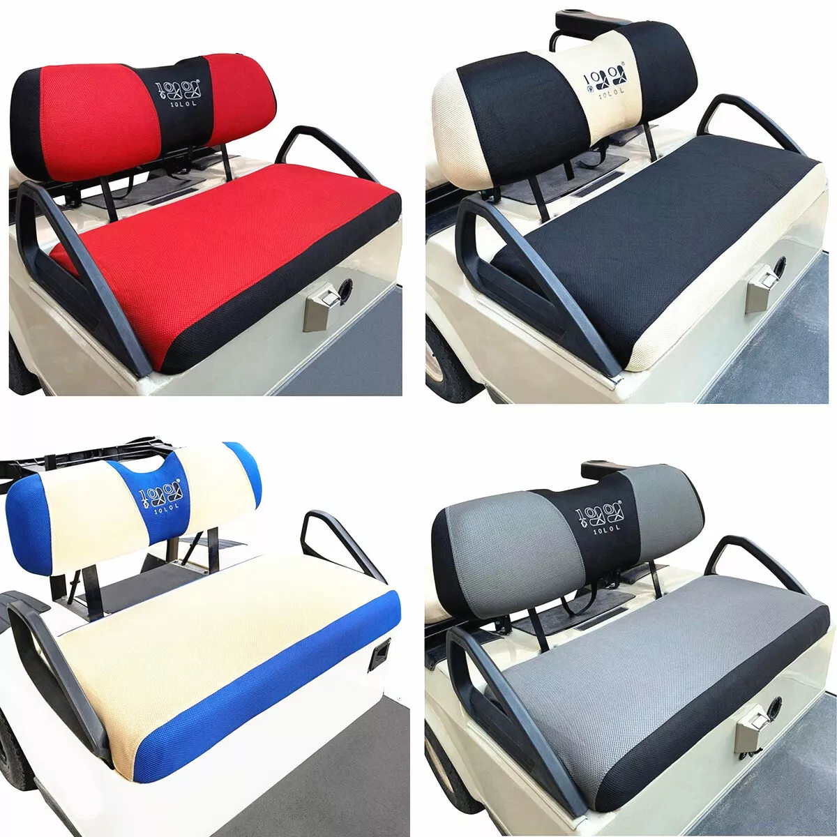 10L0L Golf Cart Seat Cover Fit Club Car Precedent Yamaha, Washable  Polyester Front / Rear Seat Cover- L 