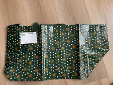 Ikea VINTERFINT Large Shopping Bag Tote Star Pattern Green 19 Gal New