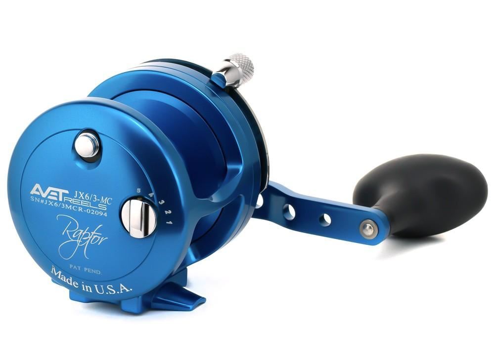 【新品未使用】アベットリールJX6/3MC RAPTOR（PE10号200m付） ベイトリール:ジギングと投げ釣り:JX6/3 MC RAPTOR 左ハンドル