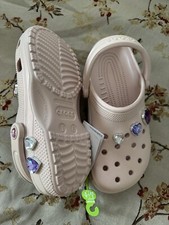 Crocs Classic Iridescent Hearts Clogs Big Girl J6 women 8 new With Tags