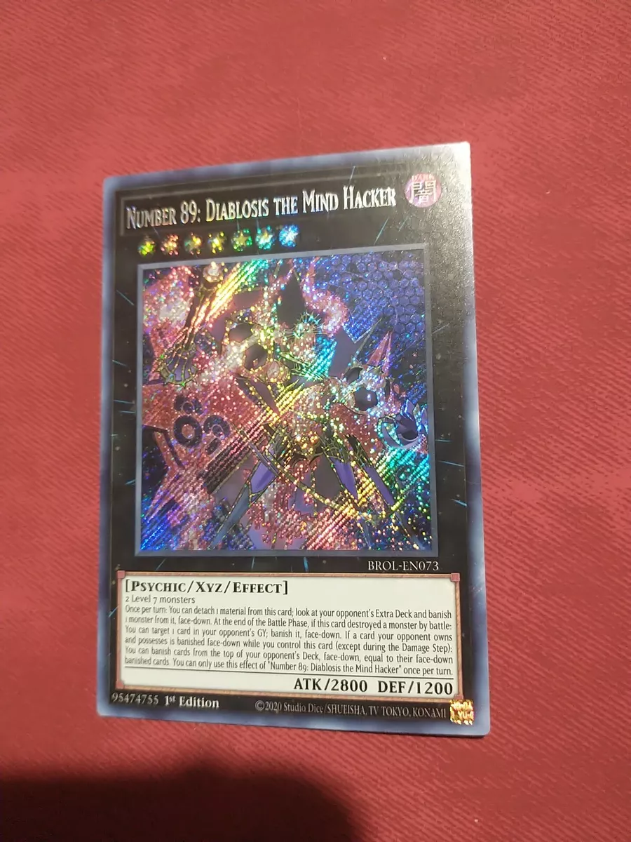 Number 89: Diablosis The Mind Hacker | 1st Ed Secret rare | -MISPRINT- I  YuGiOh