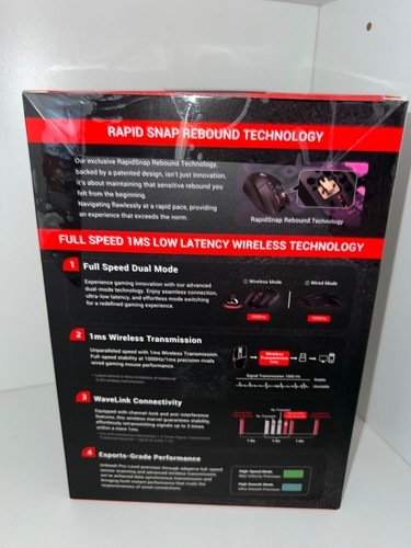 Bloody R36 Ultra Dual Mode Wireless Gaming Mouse COMPLETE 12000 charging cable - Picture 4 of 8