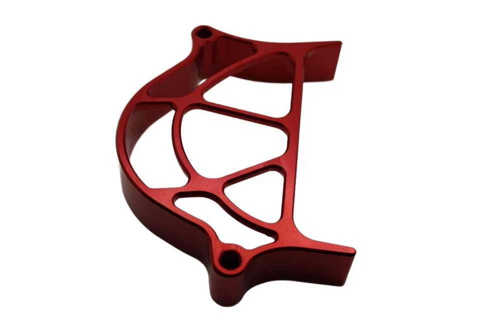 Protector de cadena cubierta de piñón de aluminio billet rojo PPS RACING Honda CRF110 CRF110F Foto 3 de 4