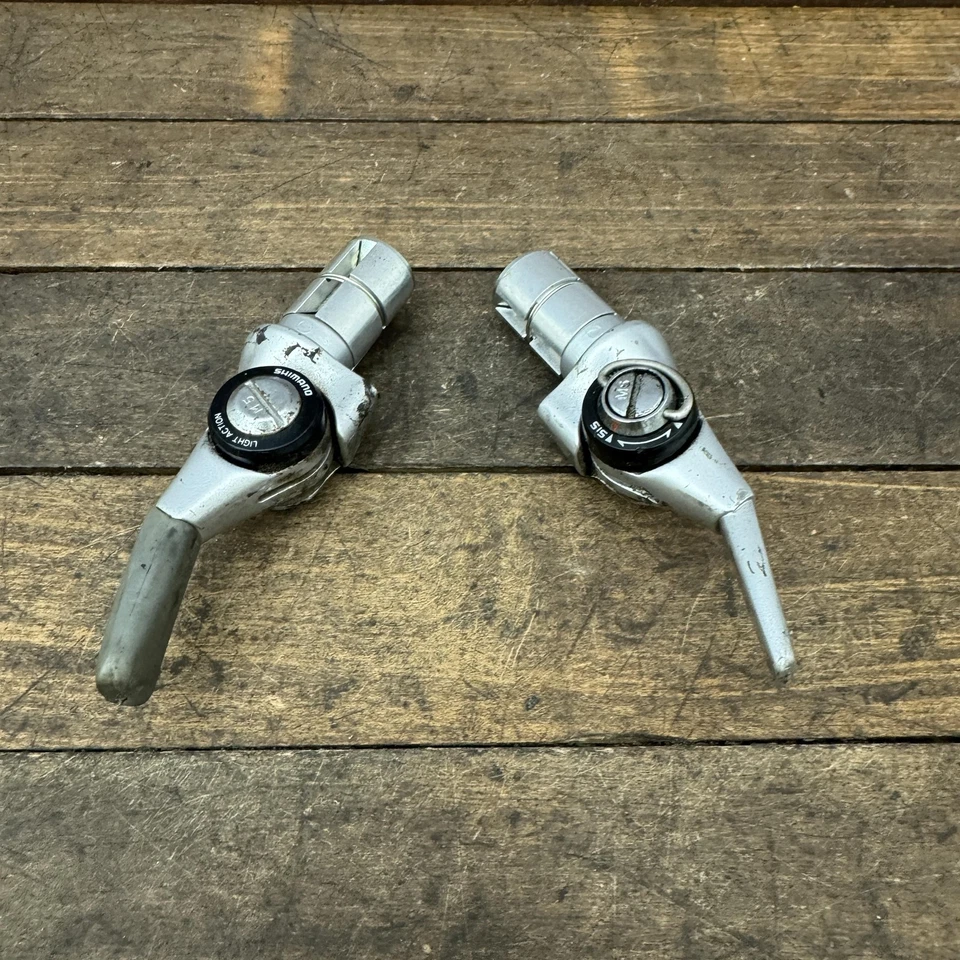 Vintage Shimano SL-BS50 Bar End Shifters Light Action 7 Speed SIS Pair Barcon - Image 2 of 4