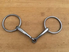 KORSTEEL Stainless Steel Loose Ring English Horse Snaffle Bit ~ 5.5" Mouth