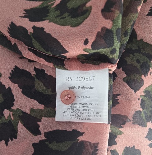 Das Hemd Rochelle Behrens Rüschen Kragen Hemd Gr. XL Langarm Leopard - Bild 4 von 5
