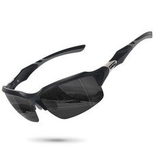 Polarized Sports Sunglasses for Men Women Wrap Around Half Frame Cycling Fish...