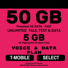 T-Mobile Plan - UNLIMITED TALK/TEXT/DATA 25/Mon Your Own Sim/eSIM activation 