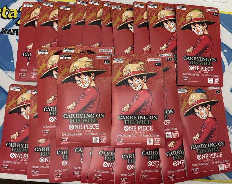One Piece Carrying On His Will Sleeved Booster Packs Lot Of 25 OP-13 English
