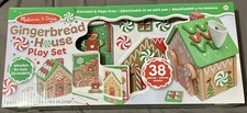 Gingerbread House Playset Melissa Doug 38 Piece Wooden Reusable Set