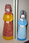 Mrs. Butterworth Vintage Folk Art Painted Glass Syrup Bottle LOT OF 2 - Estate S — photo 3