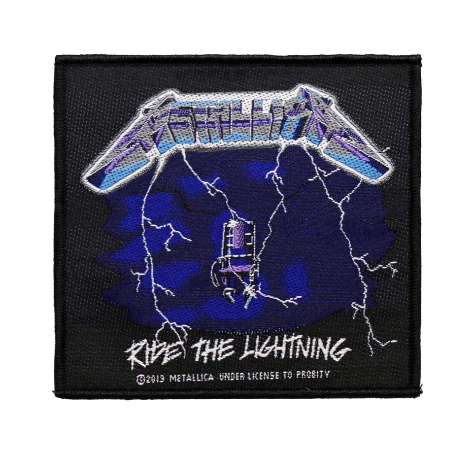 RAZZ Metallica Ride The Lightning Battle Jacket Sew On Woven Patch - OFFICIAL 21-22