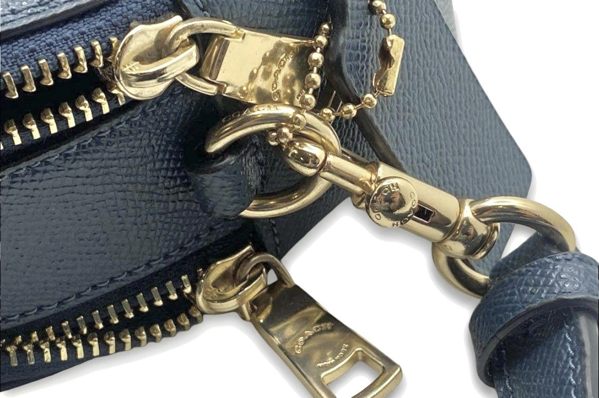Borsa a tracolla Coach Serena borsa a tracolla in pelle blu pavone manico superiore 1589