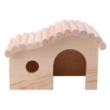 Small Pet Sleeping Beds Portable Hamster Hedgehog Wooden Nest Dodge Assembly