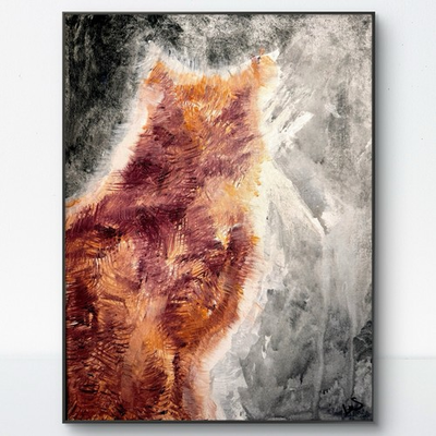 #ad Original Abstract Expressionism 12x16 Looking To The Light Handmade Fine Art $265.00