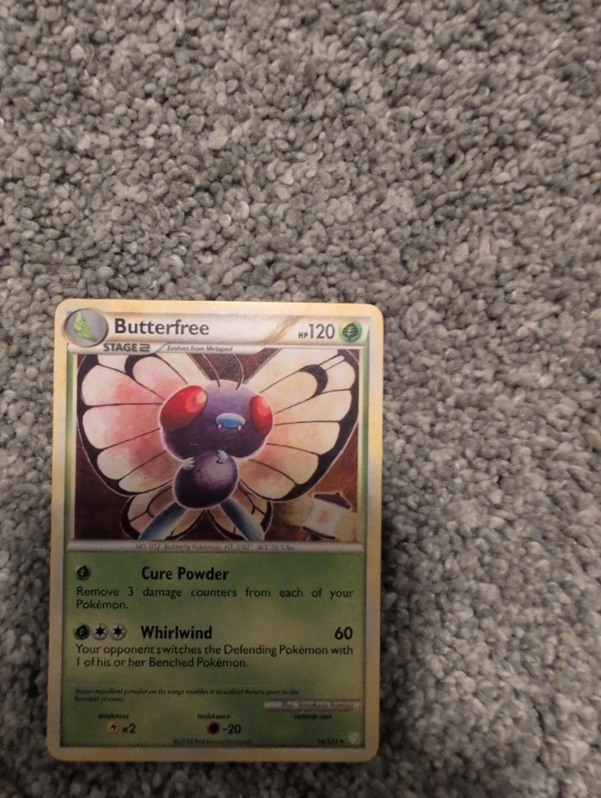 HP  Pokémon TCG Butterfree 16/123 HeartGold & SoulSilver 2010 Rare Regular
