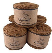 Alpaca Wool Skein 100 Baby Alpaca Yarn DK Weight Lot of 5 Skeins Ochre C855