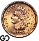 1904 Indian Head Cent Penny, Lustrous Red, Gem BU++ RD