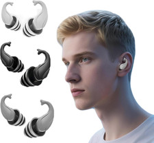 Waterproof Swimming Ear Plugs for Adults - 3 Pairs Reusable Silicone Ear Plugs f