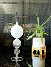 Handmade Murano ART Glass 11.5"TALL Decorative BOTTLE by F&M Ballarin Italy NEW