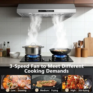 30 Inch Sous le cabinet Hotte 800CFM Touche de contrôle de la gestuelle à débit élevé LED