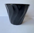 New ListingVintage Bauer Black Swirl Pottery Garden Flower Pot Planter 4” California Art