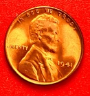 1941-P Lincoln Wheat Cent Penny GEM RD BU From an Original Bank Roll