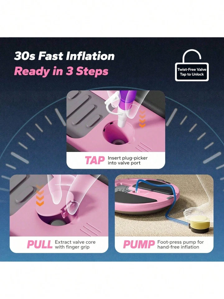 Entrenador de pelota de equilibrio 3 en 1 18"" yoga estabilidad media pelota con bomba y bandas 300 lb Foto 3 de 4