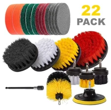 22x All Purpose Cleaning Kit Electric Drill Brush Attachment Set Power Scrubber