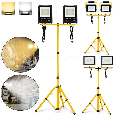 LEADGOODS Trípode inundador foco exterior faros LED inundador SMD enchufe exterior # 50-200W