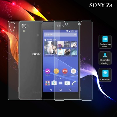 X2 Pack Protector de pantalla de vidrio templado genuino para Sony Xperia Z3 L55T