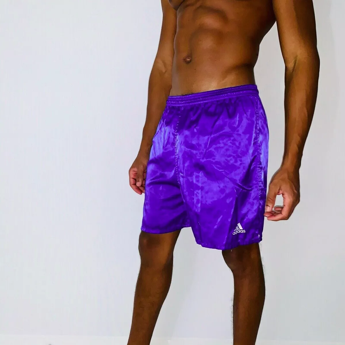 Purple adidas store soccer shorts