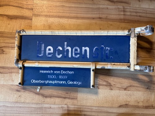originales altes Straßenschild mit Befestigung Dechenstr. - Heinrich von Dechen - Bild 2 von 2