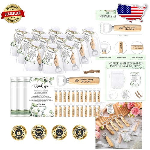 Elegant Complete Wedding Favors Set for 100 Guests - Gifts for Every Occasion