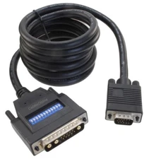 6ft. 13W3 Male to SVGA (HD15) Male Universal Cable w/ 12 Dip Switches, W3-606