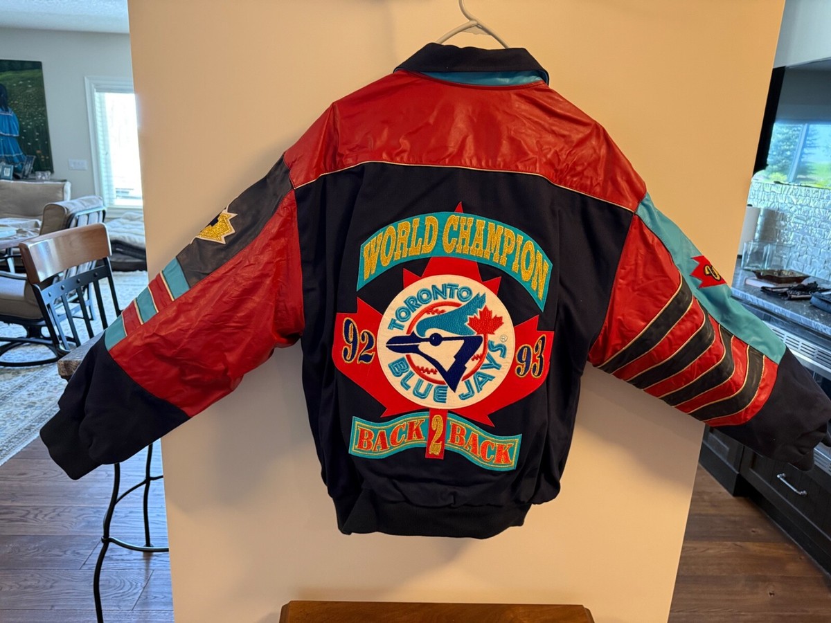 ジェフハミルトン　リバーシブルアワードジャケット　レッドソックス　MLB jeff hamilton jacket Toronto Blue Jays 92/93 World Series Back to