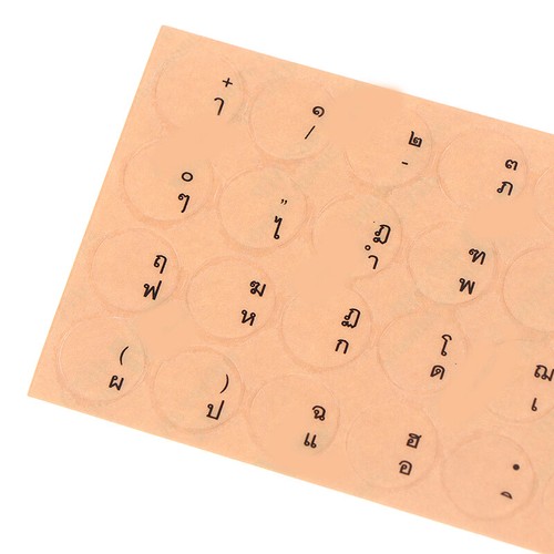 Round Transparent Sticker PC Desktop Keyboard Matte Sticker Thai Full Keyboard - Afbeelding 5 van 10