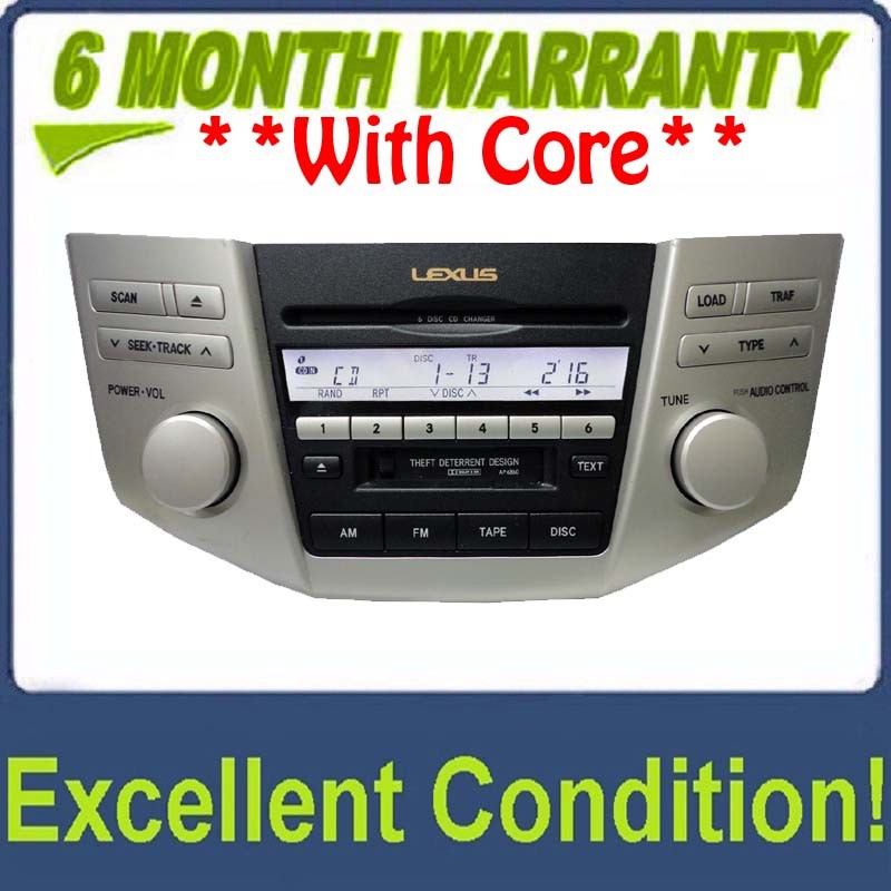 Lexus RX 330 RX330 RX400h OEM Radio 6 CD Player 05 06 AP6860