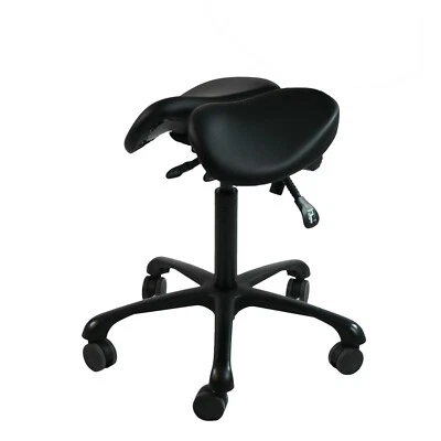 Master Massage Berkeley Ergonomic Split Style Saddle Stool in Black