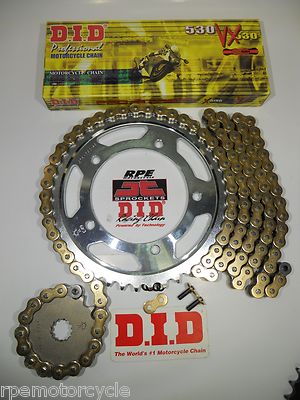 KAWASAKI 08-10 ZX10R ZX-10 ZX10 DID GOLD CHAIN AND SPROCKET