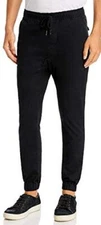 Pacific & Park Black Core Twill Slim Fit Jogger Pants, US Small