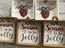 Old East Main (5)  Tis The Season/Joy To The World Ornaments  (new With Defect)